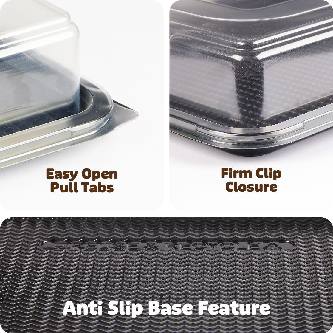 50 Small Catering Platter Bases & 50 Small Clear Lids - BUMPER BOX