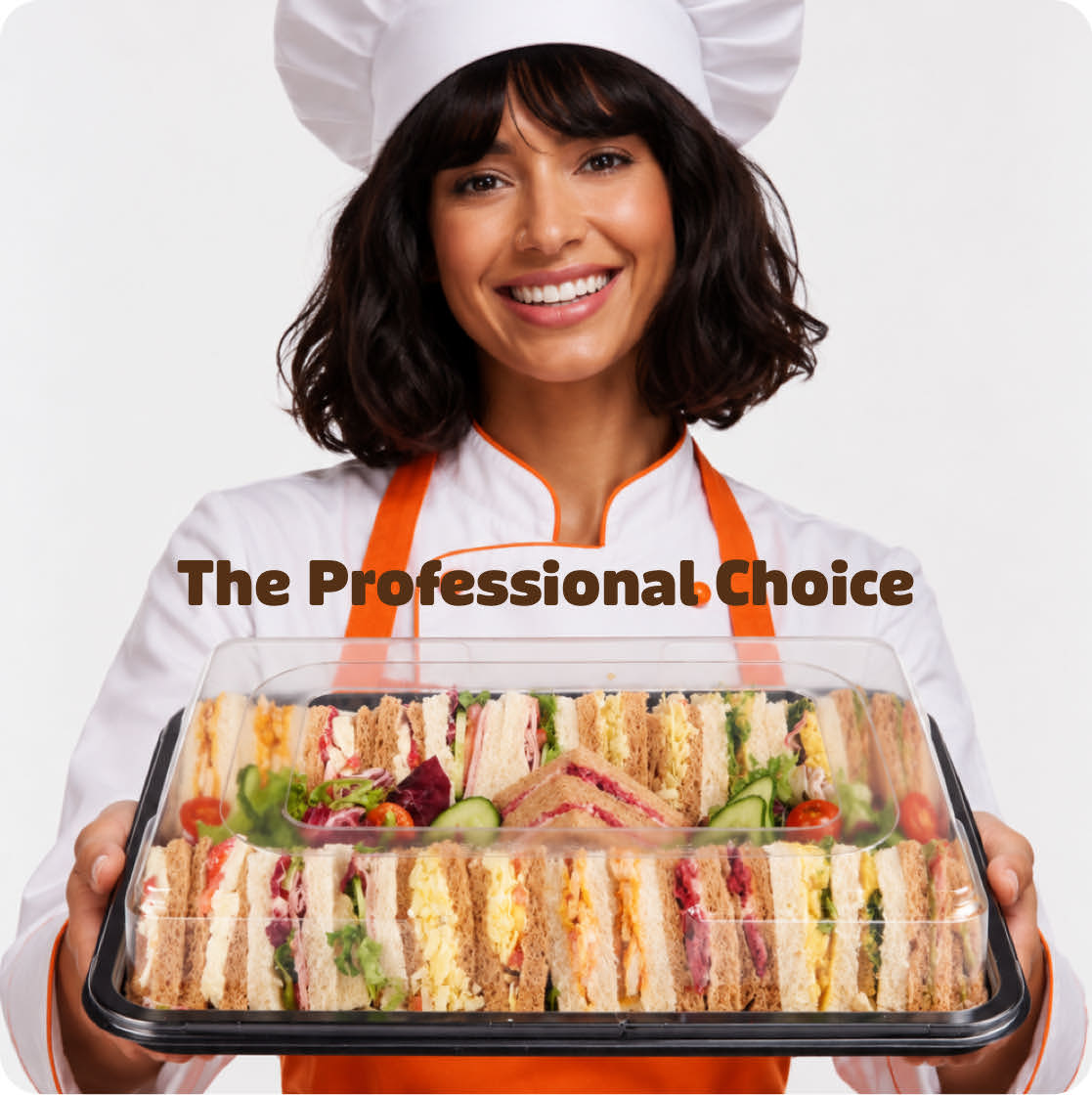 50 Small Catering Platter Bases & 50 Small Clear Lids - BUMPER BOX