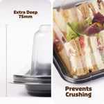 50 Small Catering Platter Bases & 50 Small Clear Lids - BUMPER BOX