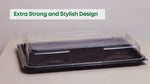 50 Small Catering Platter Bases & 50 Small Clear Lids - Eco-friendly BUMPER BOX