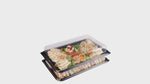 10 Large Sandwich Platter Trays + 10 Extra Deep Lids + FREE Adhesive Allergy Labels